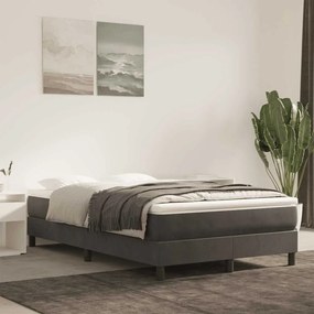 vidaXL Colchão de molas ensacadas 120x220x20 cm veludo cinza-escuro