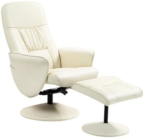 Poltrona Relax com Apoio para os Pés Estofada em PU Poltrona Relax Rec