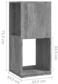 Armário giratório 34,5x34,5x75,5 cm aglomerado cinza cimento