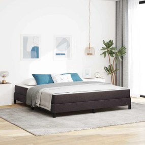vidaXL Cama Box com colchão Marrom Escuro 180 x 200 cm tecido