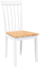 Cadeiras de jantar 2 pcs madeira de seringueira maciça branco