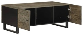 Mesa de centro 100x54x40 cm madeira de mangueira maciça preto