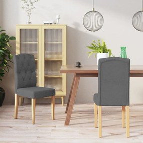 vidaXL Cadeiras de jantar 2 pcs tecido cinzento-escuro
