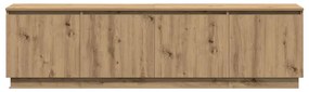 Gabinete de TV com LED Carvalho Artesanal 180x38x49 cm Madeira de Enge