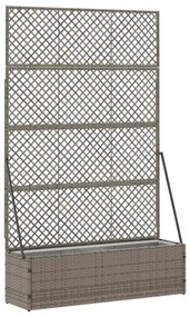 vidaXL Vaso de Jardim Cinzeto 105 x 30 x 170 cm Metal