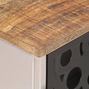 Móvel de TV 120x30x40 cm madeira de mangueira áspera
