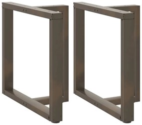 Pés de mesa de jantar em forma de T, 2 peças, preto, 80x35x(72-73) cm,