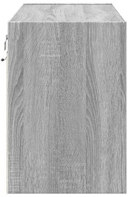 Móvel de parede p/ TV c/ luzes LED 80x31x45 cm cinzento sonoma