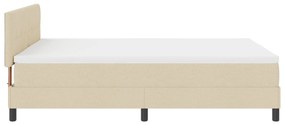 Cama Box Spring com Colchão Creme 140x200 cm Tecido