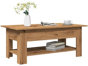 vidaXL Mesa centro 102x55x42cm derivados de madeira carvalho artisiano