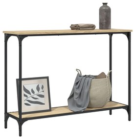 Mesa consola 101x30,5x75cm derivados de madeira carvalho sonoma
