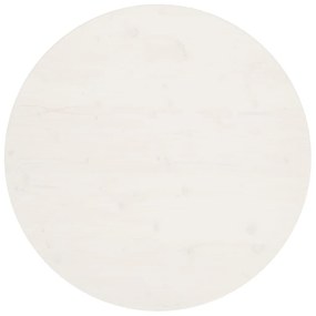 Tampo de mesa pinho maciço Ø90x2,5 cm branco