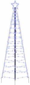 vidaXL Árvore de Natal LED com Estacas para o Solo Azul 250 cm Ferro