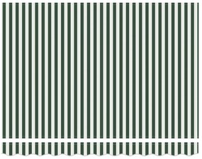 Toldo Retrátil Manual Verde e Branco 350x250 cm