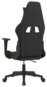 Cadeira gaming de massagens tecido preto e laranja