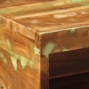 Armário de TV para parede 80x30x19 cm madeira recuperada maciça