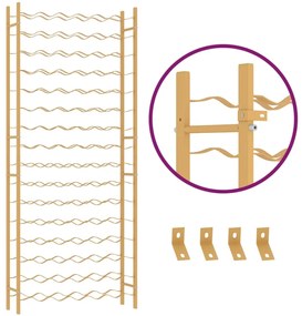 Garrafeira para 96 garrafas metal dourado