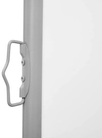 Toldo lateral retrátil para pátio 140x1200 cm creme