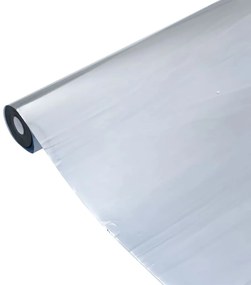 Película solar efeito refletor estático 45x2000 cm PVC prateado