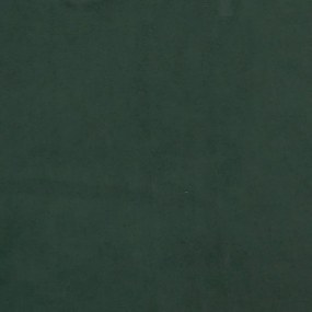 Colchão de molas ensacadas 90x190x20 cm veludo verde-escuro