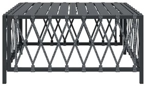 Mesa de jardim 70x70x34 cm tecido antracite