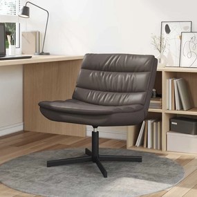 vidaXL Cadeira giratória Castanho 63 x 75 x 76 cm Couro sintético