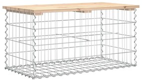 Banco de jardim c/ design gabião 83x44x42 cm pinho maciço