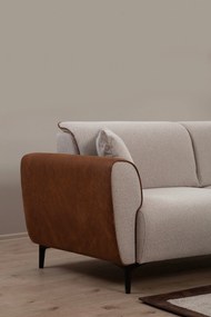 ****  
Sofá-Cama de 3 Lugares Aren – Bege – 215x85x85 cm

**