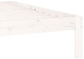 Estrutura de cama 160x200 cm pinho maciço branco