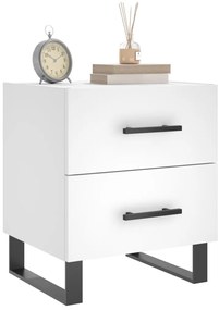 Mesas de cabeceira 2 pcs 40x35x47,5 cm deriv. de madeira branco