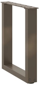 Pés para mesa de centro em formato de U, 2 peças, aço natural, 28 x (4