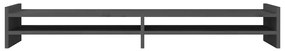 Suporte para monitor 100x27x15 cm madeira de pinho maciça cinza