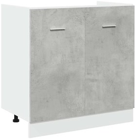 7 pcs conj. móveis casa banho “Lyon” cinza cimento