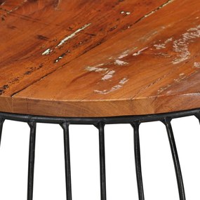 Mesa de centro Ø68 cm madeira recuperada maciça