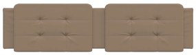 Almofadão de cabeceira 200 cm couro artificial cappuccino
