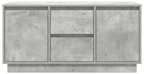 Móvel de TV com luzes LED 100x41x50 cm cinzento cimento