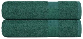vidaXL Toalhas de banho FROGN 2pcs 70x140 cm 360 g/m² verde