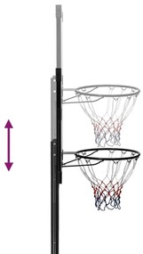 Tabela de basquetebol 256-361 cm policarbonato transparente