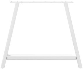 Pés para mesa de jantar em formato A, 2 peças, branco, 100x(72-73) cm,