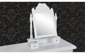 Mesa toucador de maquilhagem com espelho quadrado MDF