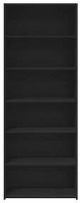 Armário alto 70x41x185 cm derivados de madeira preto