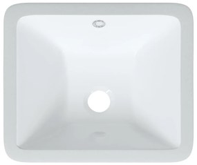 Lavatório casa de banho retangular 36,5x32x15,5 cerâmica branco