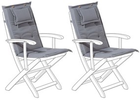 Conjunto de 2 almofadas cinzento grafite para a cadeira MAUI Beliani