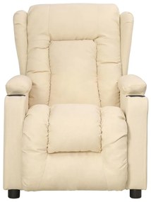 Poltrona elevatória tecido cor creme
