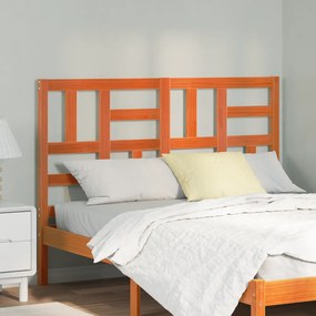 vidaXL Cabeceira de Cama com cabeceira Castanho-mel 145.5 x 4 x 104 cm