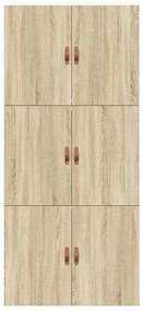 Cama de Armazenamento em Carvalho Sonoma 80x200 cm