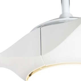 Ventilador de teto branco com LED com controle remoto - Marin 56 Moderno