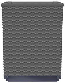 Vasos/floreiras 4 pcs 30x30x37 cm polipropileno preto