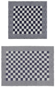 Conjunto de panos de cozinha 50 pcs algodão azul e branco