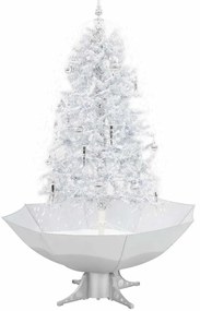 Árvore de Natal c/ neve base formato guarda-chuva 170 cm branco